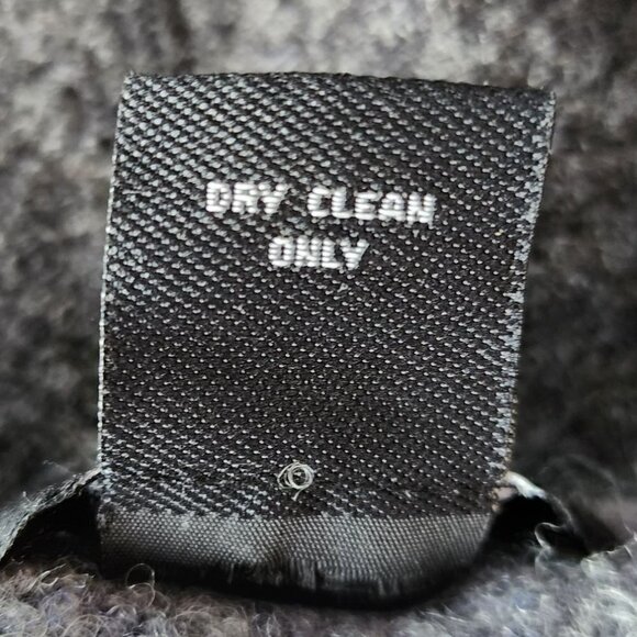 Katie Todd Boiled Wool Black Gray Knit Cardigan Sweater Womens Medium - Picture 7 of 7